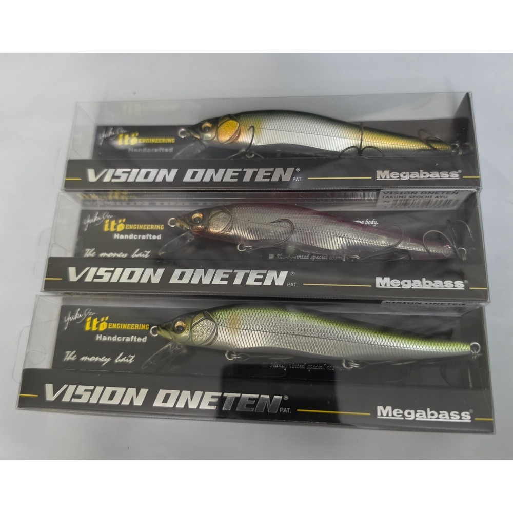 Megabass JDM Vision 110 Fishing Lures 3 ColorwAys Lot of 3 Jerkbait Lotโ